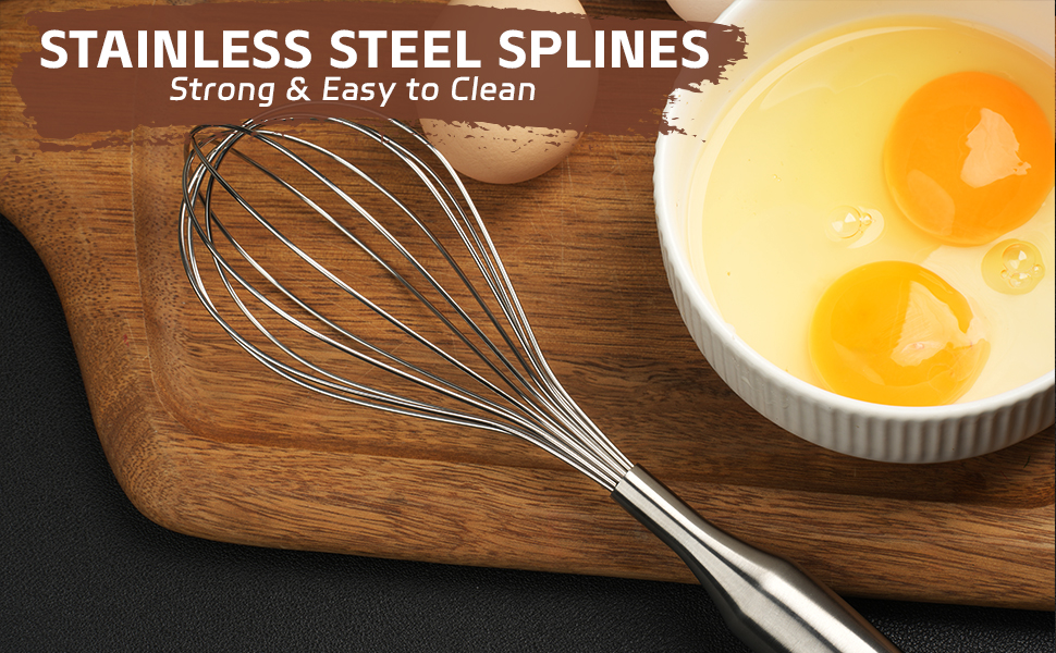 Stainless Steel Whisk Metal Whisk Balloon Wire Baking Whisks for Cooking Kitchen Whisking Beating Blending 12inch,Dishwasher Safe