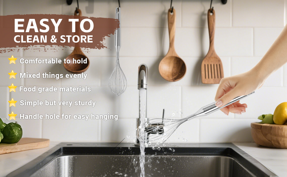 Stainless Steel Whisk Metal Whisk Balloon Wire Baking Whisks for Cooking Kitchen Whisking Beating Blending 12inch,Dishwasher Safe