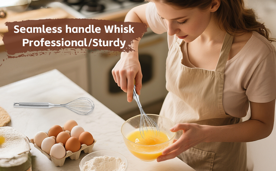 Stainless Steel Whisk Metal Whisk Balloon Wire Baking Whisks for Cooking Kitchen Whisking Beating Blending 12inch,Dishwasher Safe