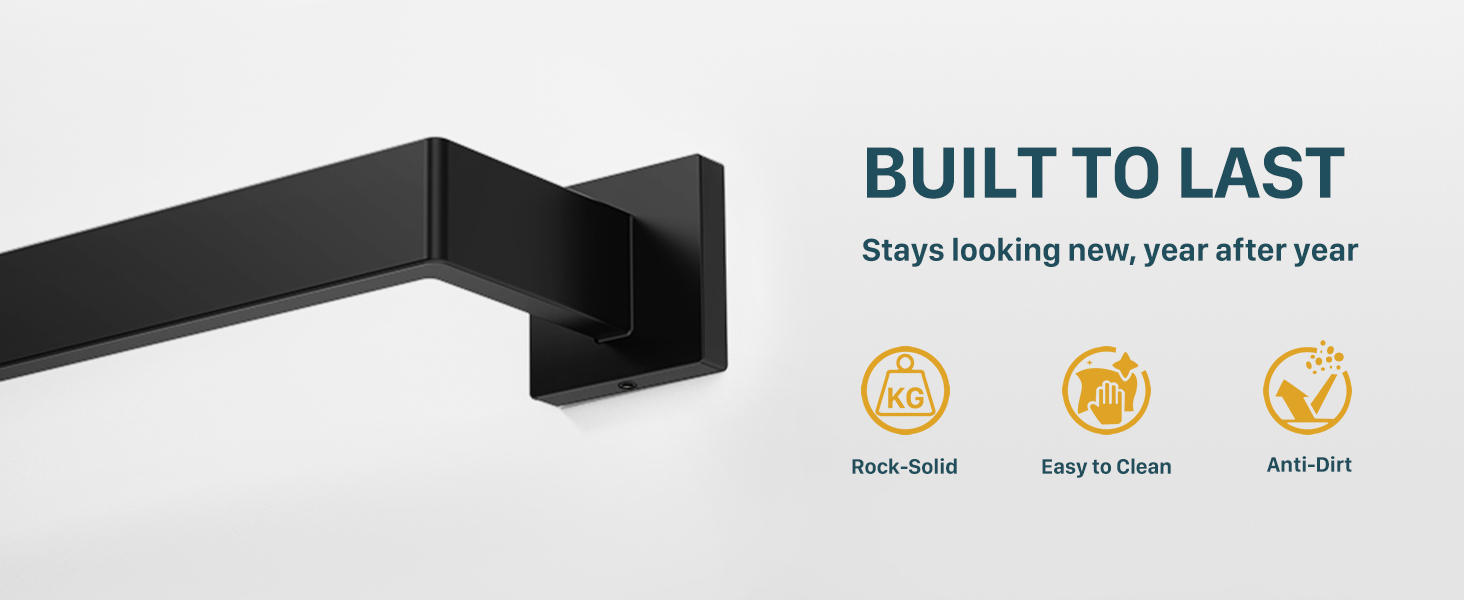 10-Piece 23.6 Inch Matte Black Bathroom Hardware Accessories Set, Bath Towel Bar Set, SUS304 Stainless Steel Toilet Paper Holder with Shelf, Towel Hooks, Towel Rings Wall Mounted