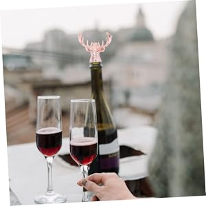 2pcs Animal Head Wine Aerator Reindeer Shape Metal Wine Pourer Zinc Alloy Material Smooth Pouring Experience Random Color