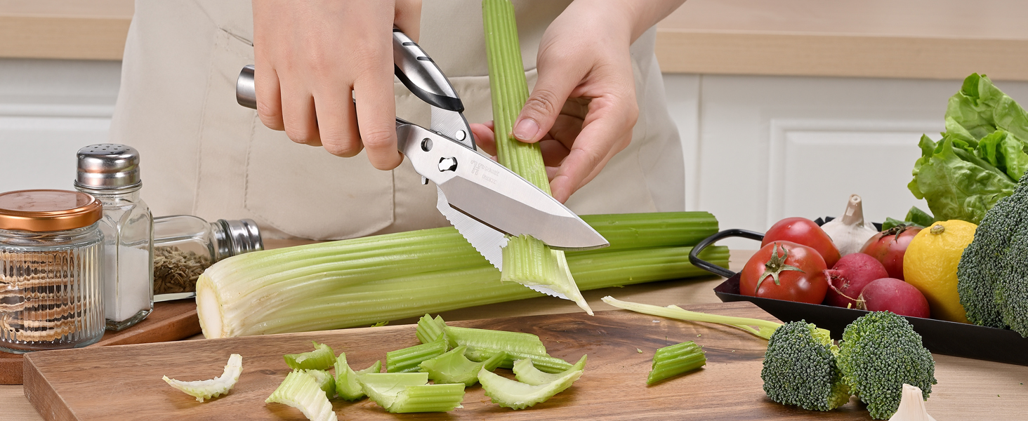 Poultry Shears - Heavy Duty Kitchen Scissors for Food, Bone, Meat, Turkey, Fish cutting poulrty scissors(shears) for Thanksgiving