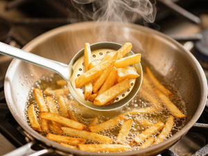 18/0 Stainless Steel Spaghetti Spoon & Slotted Spoon for Cooking, Heavy Duty Frying Spoon Pasta Strainer Skimmer, Cooking Utensils Commercial and Residential Use, Pack of 2