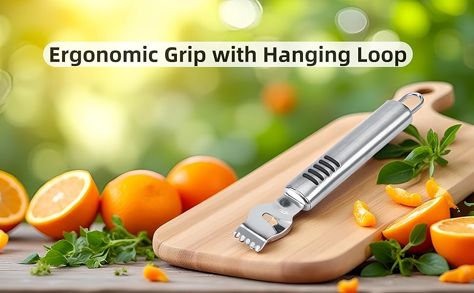 Stainless Steel Lemon Zester Grater, Lemon Zester Tool, Citrus Zester Grater, Zester Tool for Orange Citrus Peeler