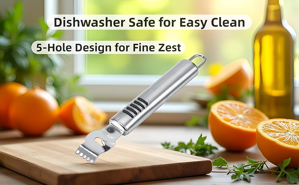 Stainless Steel Lemon Zester Grater, Lemon Zester Tool, Citrus Zester Grater, Zester Tool for Orange Citrus Peeler