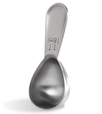 U-Taste Coffee Scoop 1 Tablespoon: 18/8 Stainless Steel Measuring Scooper for Ground Coffee, Bean, Powder, Espresso, 4.3in Long Handle Metal Measure Spoon for Canister, Jar (1Tbsp/15ml)