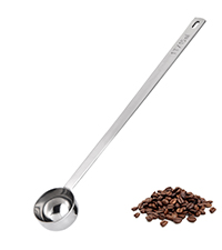 U-Taste Coffee Scoop 1 Tablespoon: 18/8 Stainless Steel Measuring Scooper for Ground Coffee, Bean, Powder, Espresso, 4.3in Long Handle Metal Measure Spoon for Canister, Jar (1Tbsp/15ml)