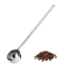 U-Taste Coffee Scoop 1 Tablespoon: 18/8 Stainless Steel Measuring Scooper for Ground Coffee, Bean, Powder, Espresso, 4.3in Long Handle Metal Measure Spoon for Canister, Jar (1Tbsp/15ml)