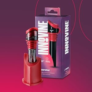 Innovine Wine Aerator Pourer with Built In Stopper, Tilt Design to Enhanced Flavor and Smooth Taste, Easy Pour, No Drip, Perfect for Red & White Wines, Home Bar Accessories, Set of 1, Graphite
