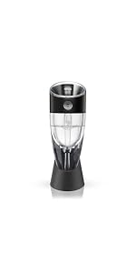 Innovine Wine Aerator Pourer with Built In Stopper, Tilt Design to Enhanced Flavor and Smooth Taste, Easy Pour, No Drip, Perfect for Red & White Wines, Home Bar Accessories, Set of 1, Graphite