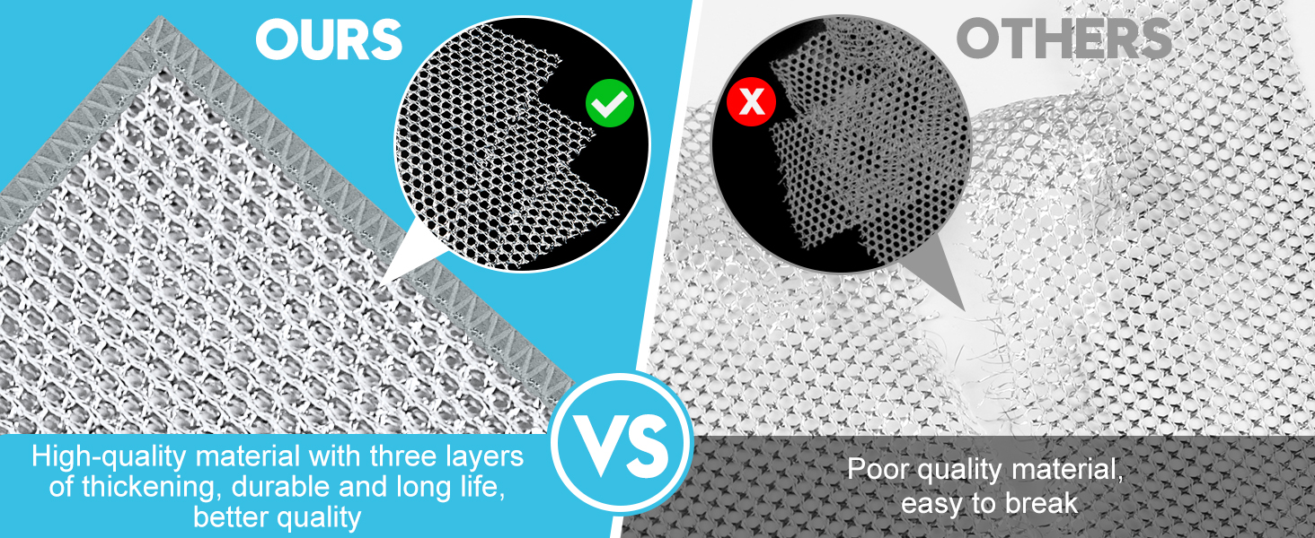 10 Pcs New Upgraded 3 Layers Non Scratch Wire Dishcloth, Multipurpose Wire Dishwashing Rags, Wet & Dry for Cookware, Sinks, Dishes, Stoves & Fireplaces (7.87 x 7.87-10pcs)