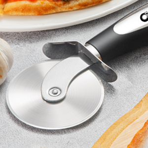 Premium Pizza Cutter, Multi-Purpose Stainless Steel Pizza Cutter Wheel with Non-Slip Soft Touch Handle, Perfect for Cutting Pizza, Dough and Pastry, Dishwasher Safe