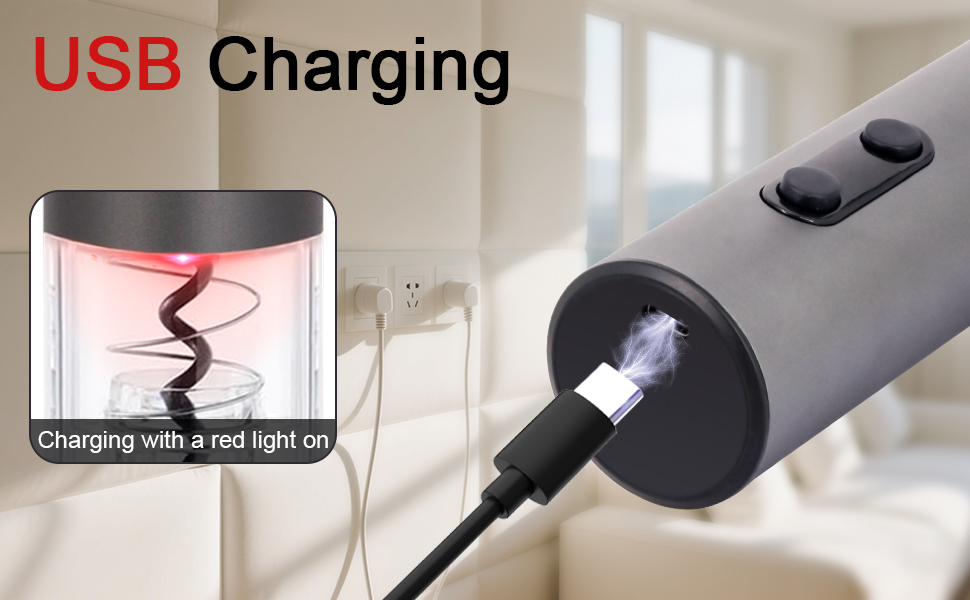 Electric Wine Opener,Rechargeable Automatic Wine Corkscrew with Foil Cutter, Type-C Charging Wine Openers With LED Light For Wine Lovers Gift Christmas Home Bar Party