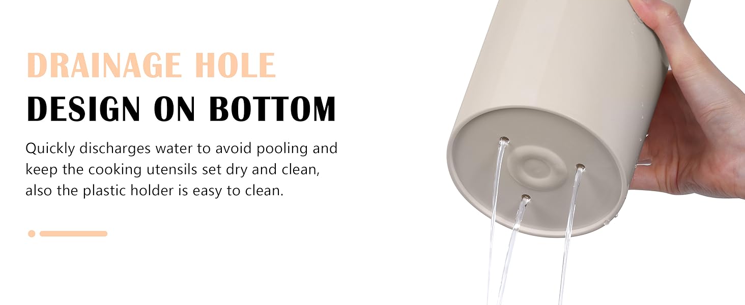 HaWare Kitchen Cooking Utensils Set, 23-Piece Silicone Kitchen Utensils Spatula Set with Holder, Heat Resistant Wooden Handle Kitchen Gadget for Nonstick Cookware, Food-grade Turner Spoon Sets (Khaki)