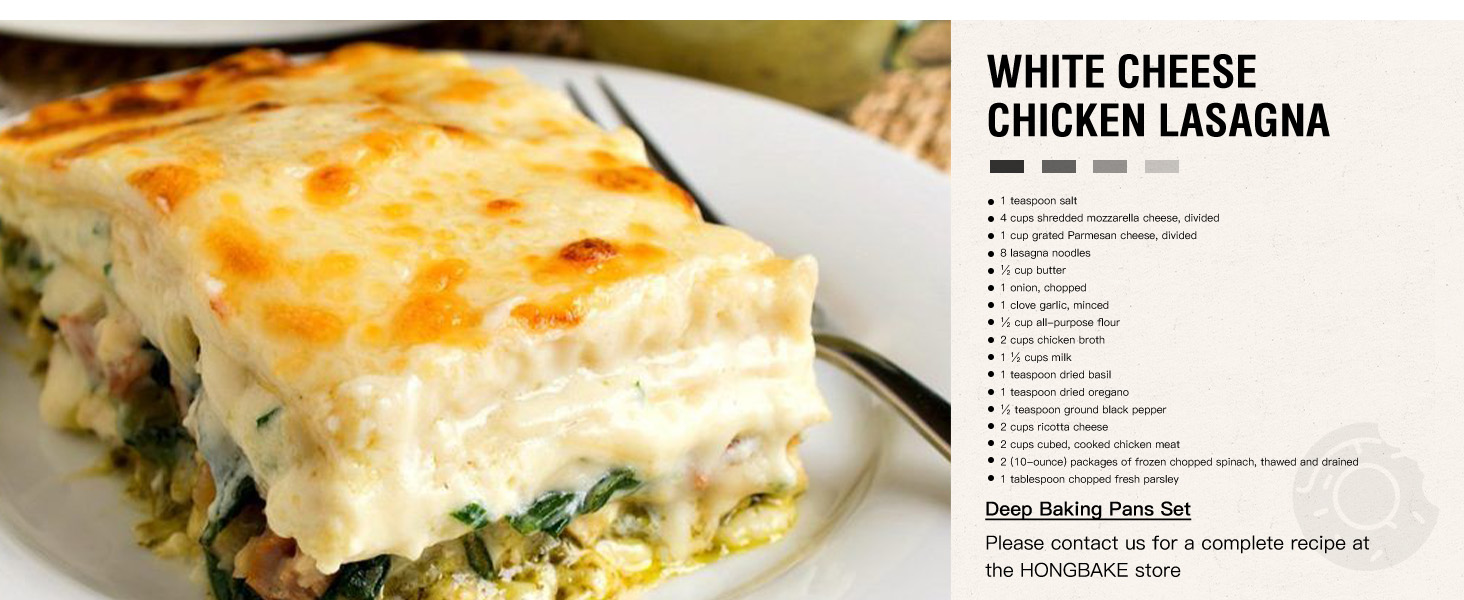 HONGBAKE Deep Baking Pans Set for Oven, Nonstick Rectangle Sheet Cake Pans for Baking, 13/11/9 Inch Rectangular Oven Tray for Cooking Brownie Lasagna, Stackable Multi-Depth Bakeware, Golden