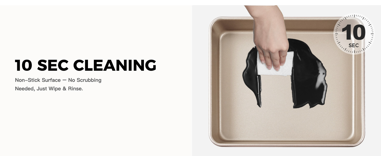 HONGBAKE Deep Baking Pans Set for Oven, Nonstick Rectangle Sheet Cake Pans for Baking, 13/11/9 Inch Rectangular Oven Tray for Cooking Brownie Lasagna, Stackable Multi-Depth Bakeware, Golden