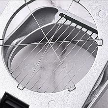 2 in 1 Stainless Steel Boiled Egg Slicer Heavy Duty Strawberry Section Cutter Multipurpose Kiwis Soft Fruit Chopper