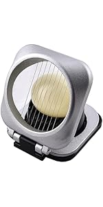 2 in 1 Stainless Steel Boiled Egg Slicer Heavy Duty Strawberry Section Cutter Multipurpose Kiwis Soft Fruit Chopper