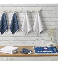 Clorox Ribbed Dishcloths - 100% Cotton Quick Dry Dish Cloths - Absorbent Multipurpose Cleaning for Restaurants, Kitchen, Bathroom, Hotel - 12