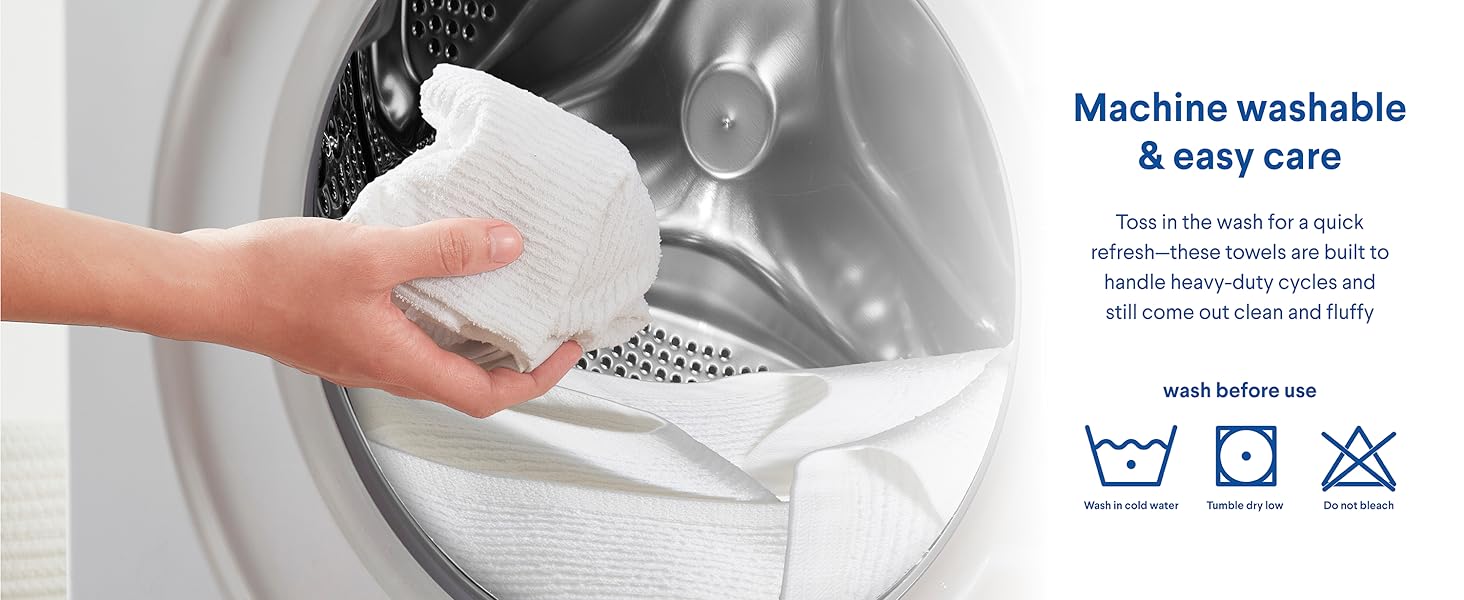 Clorox Ribbed Dishcloths - 100% Cotton Quick Dry Dish Cloths - Absorbent Multipurpose Cleaning for Restaurants, Kitchen, Bathroom, Hotel - 12