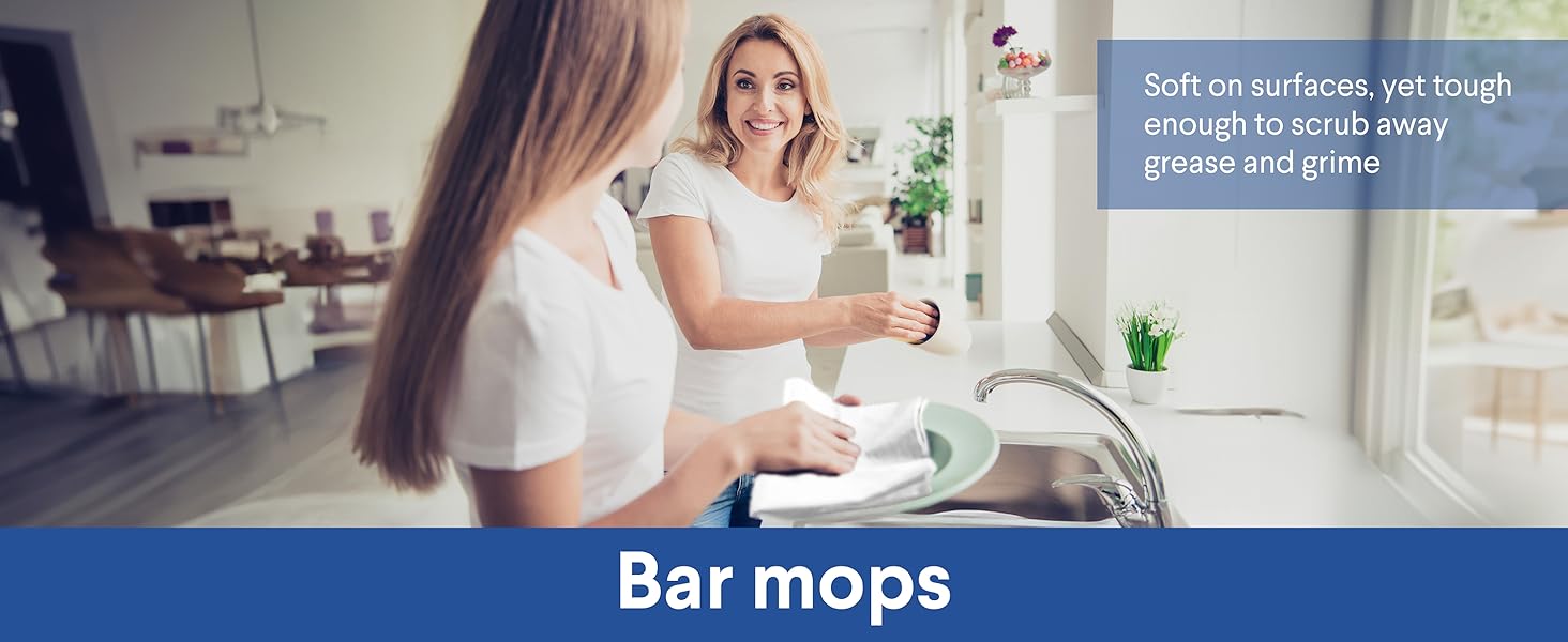 Clorox Ribbed Dishcloths - 100% Cotton Quick Dry Dish Cloths - Absorbent Multipurpose Cleaning for Restaurants, Kitchen, Bathroom, Hotel - 12