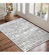 GRANNY SAYS Boho Kitchen Rug Sets of 3, Non Slip Washable Faux Wool Kitchen Mats for Floor, Thick Soft Anti-Fatigue Comfort Standing Mat Runner Rugs for Hallway Laundry Room, Beige