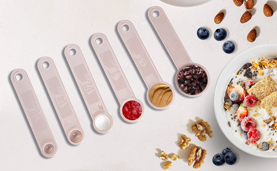 11PCS Measuring Spoons and Measuring Cups Set, Stackable Cups and Spoons, Nesting Cups Spoon for Cooking Baking Supplies, Kitchen Gadgets Essentials Tools