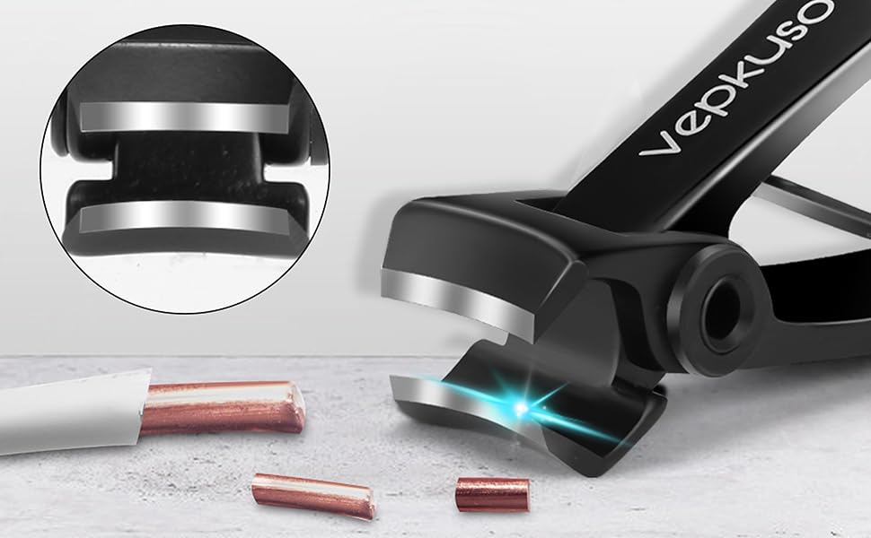 Toenail Clippers for Seniors & Thick Nails - Heavy Duty Stainless Steel Nail Clippers for Thick Toenails - Toenail Clippers with Wide Jaw - Men, Women, Elderly Manicure Set