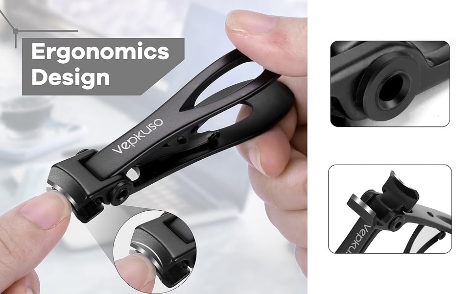 Toenail Clippers for Seniors & Thick Nails - Heavy Duty Stainless Steel Nail Clippers for Thick Toenails - Toenail Clippers with Wide Jaw - Men, Women, Elderly Manicure Set