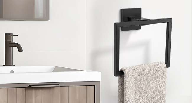 TNOMS Matte Black 10 Pieces Bathroom Hardware Accessories Set Towel Bar Set Towel Holder Racks Set for Bathroom,SUS304 Stainless Steel,Wall Mounted 16-Inch