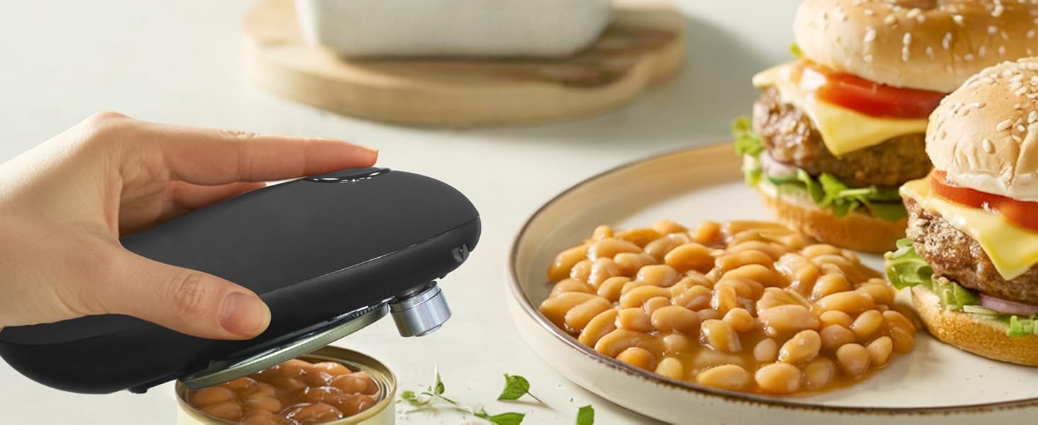 Automatic Electric Can Opener - Hands-Free Operation, Smooth Edge Cutting, Battery Powered for Effortless Opening