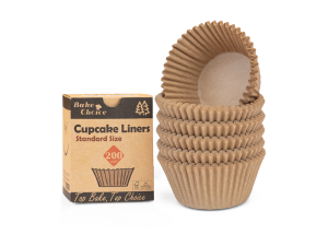 2 Pack Muffin Pan for Baking, Standard Cupcake Pan includes 100 Natural Cupcake Liners, Muffin Tin Nonstick 12 Cup, Baking Pans Set, Carbon Steel Baking Supplies