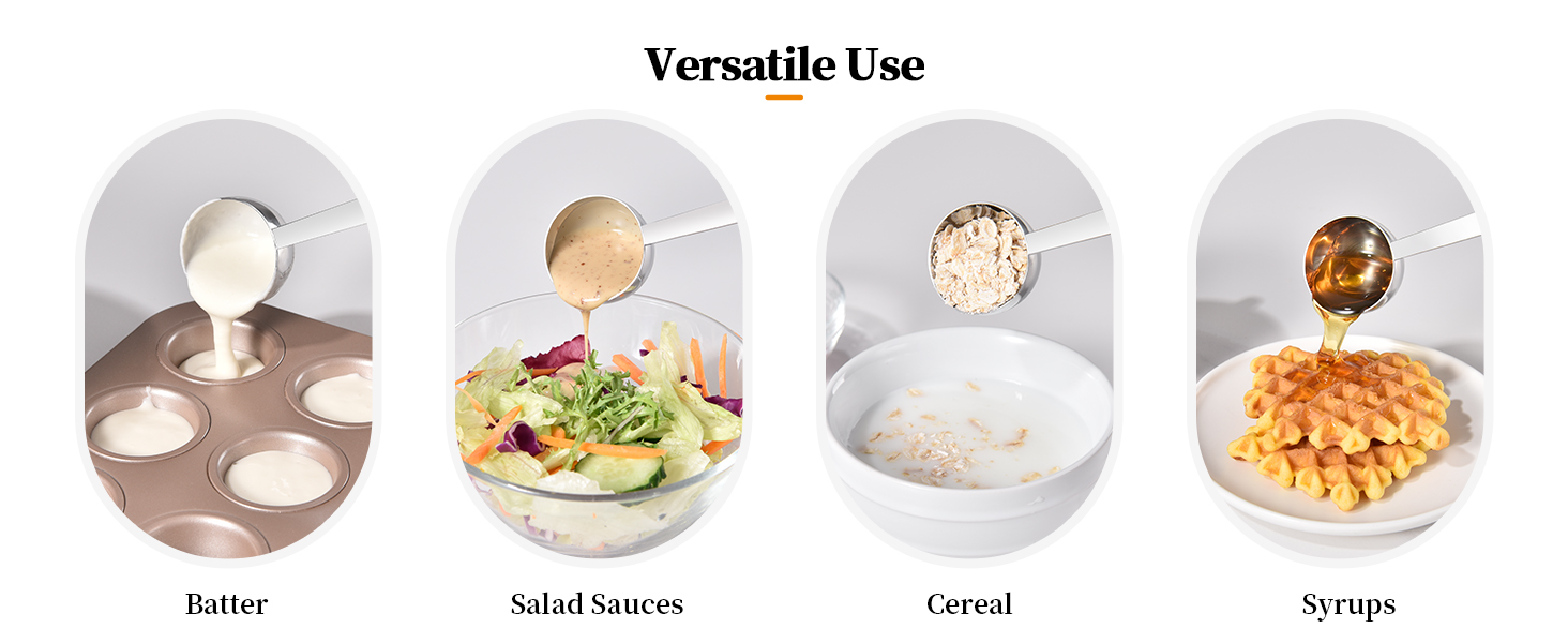 Long Handle Coffee Scoop: 5.98 Inch 18/8 Stainless Steel 2 Tablespoon Metal Measuring Spoon Tbsp Scoop for Coffee Beans, Grounds Coffee, Coffee Powder, Tea, Tall Jars (2Tbsp/30ml)