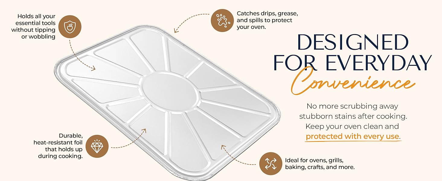 Aluminum Oven Liners for Bottom of Oven (10 Pack), Disposable Foil Oven Liners for Bottom of Oven, Oven Drip Pans, Oven Liners for Bottom of Electric Oven and Gas Oven, Oven Liner, 18.5