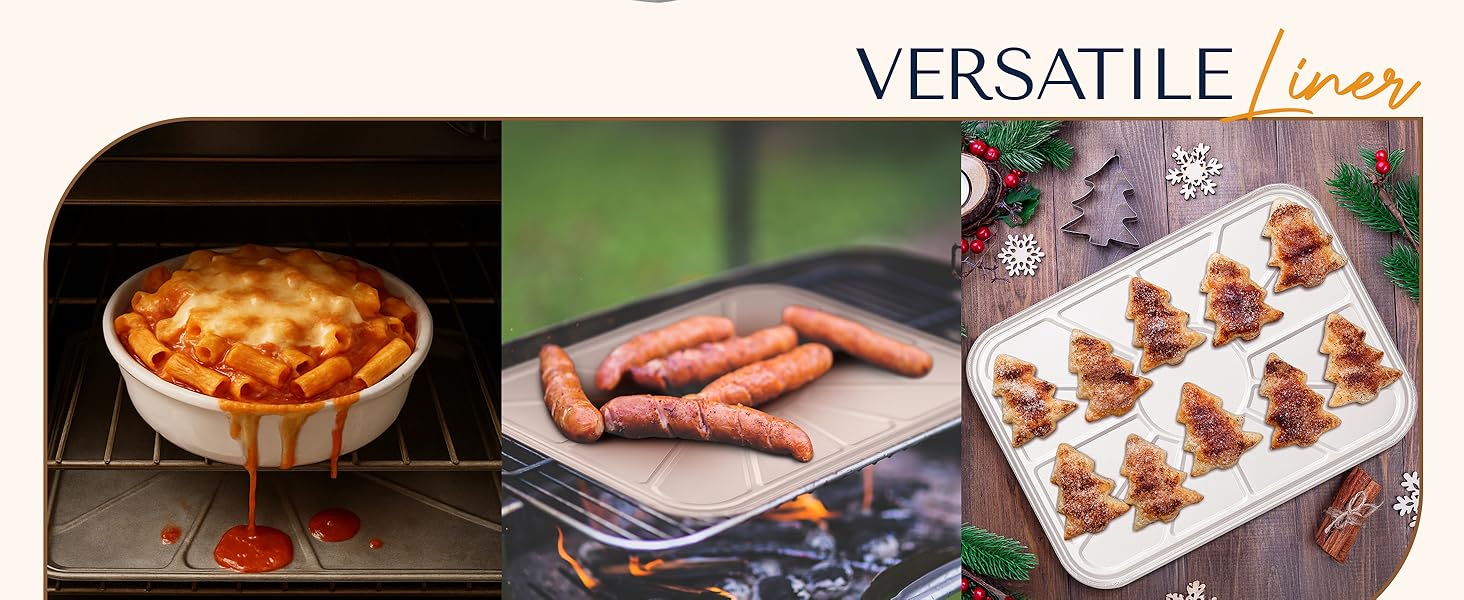 Aluminum Oven Liners for Bottom of Oven (10 Pack), Disposable Foil Oven Liners for Bottom of Oven, Oven Drip Pans, Oven Liners for Bottom of Electric Oven and Gas Oven, Oven Liner, 18.5