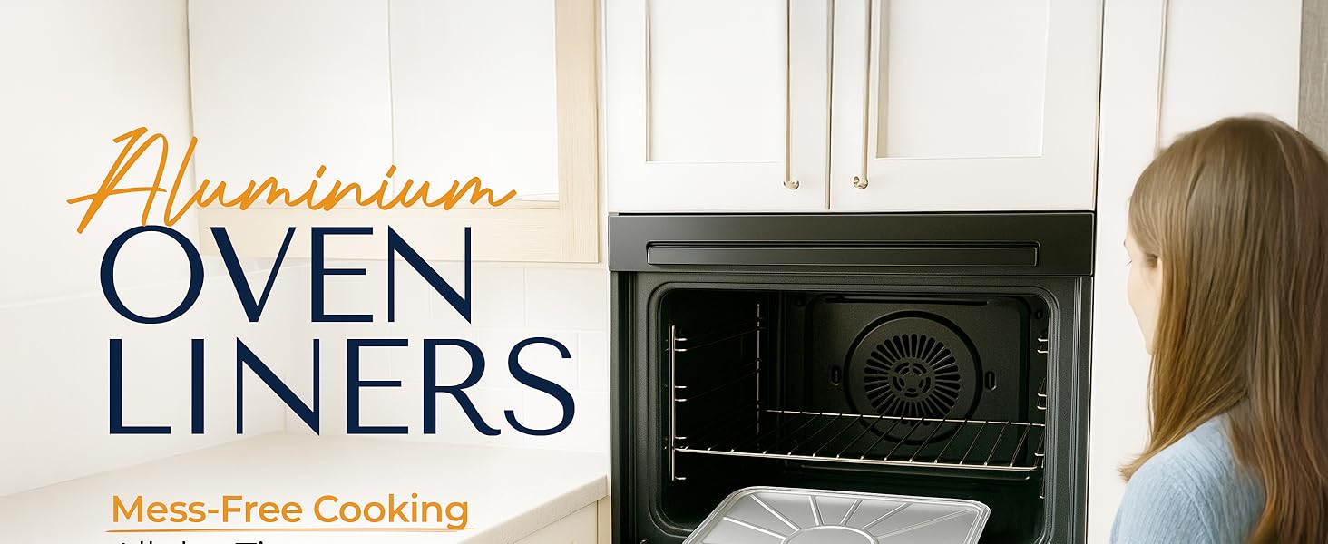 Aluminum Oven Liners for Bottom of Oven (10 Pack), Disposable Foil Oven Liners for Bottom of Oven, Oven Drip Pans, Oven Liners for Bottom of Electric Oven and Gas Oven, Oven Liner, 18.5