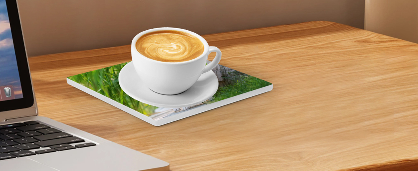 48 PCS Sublimation Coasters Blanks Ceramic Tiles Bulk 4x4 White Unglazed Glazed Ceramic Tiles for Crafts with 48 Cork Sticker Back, Square Coasters Sublimation for Heat Transfer DIY Painting