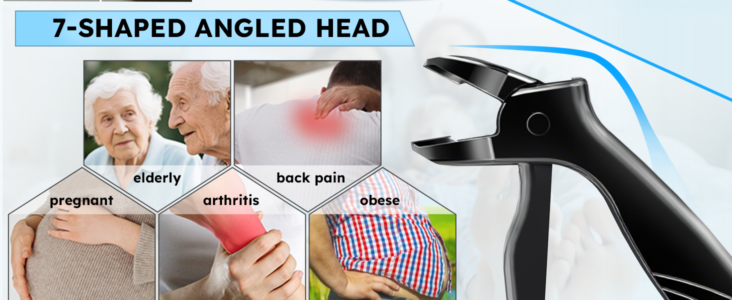 Toenail Clippers for Seniors, Angled Head Large Toe Nail Clippers for Thick Toenails, Wide Jaw Eagle Beak Clippers for Ingrown Nails, Anti-Splash Cutter with Curved Blade, Cuticle Clippers