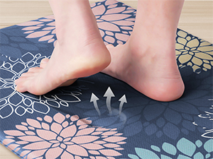 StepLively Kitchen Mats, 2 PCS Cushioned Anti-Fatigue Floral Pattern, Oeko-TEX Certified Washable Non-Slip Standing Mats for Kitchen, Office, Sink & Laundry (17.3