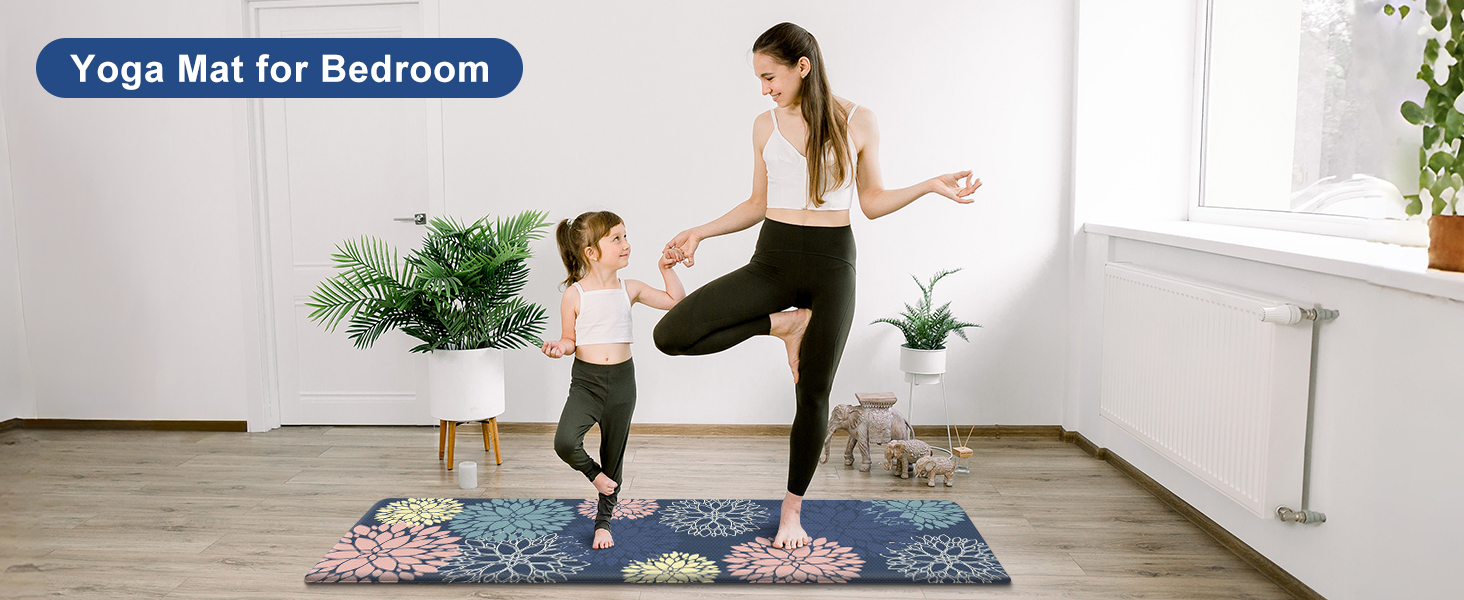 StepLively Kitchen Mats, 2 PCS Cushioned Anti-Fatigue Floral Pattern, Oeko-TEX Certified Washable Non-Slip Standing Mats for Kitchen, Office, Sink & Laundry (17.3