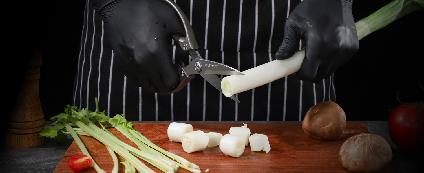 Huusk Kitchen Scissors Set, Poultry Shears Heavy Duty with Spring Loaded, Kitchen Meat Scissors All Purpose for Food, Chicken, Fish