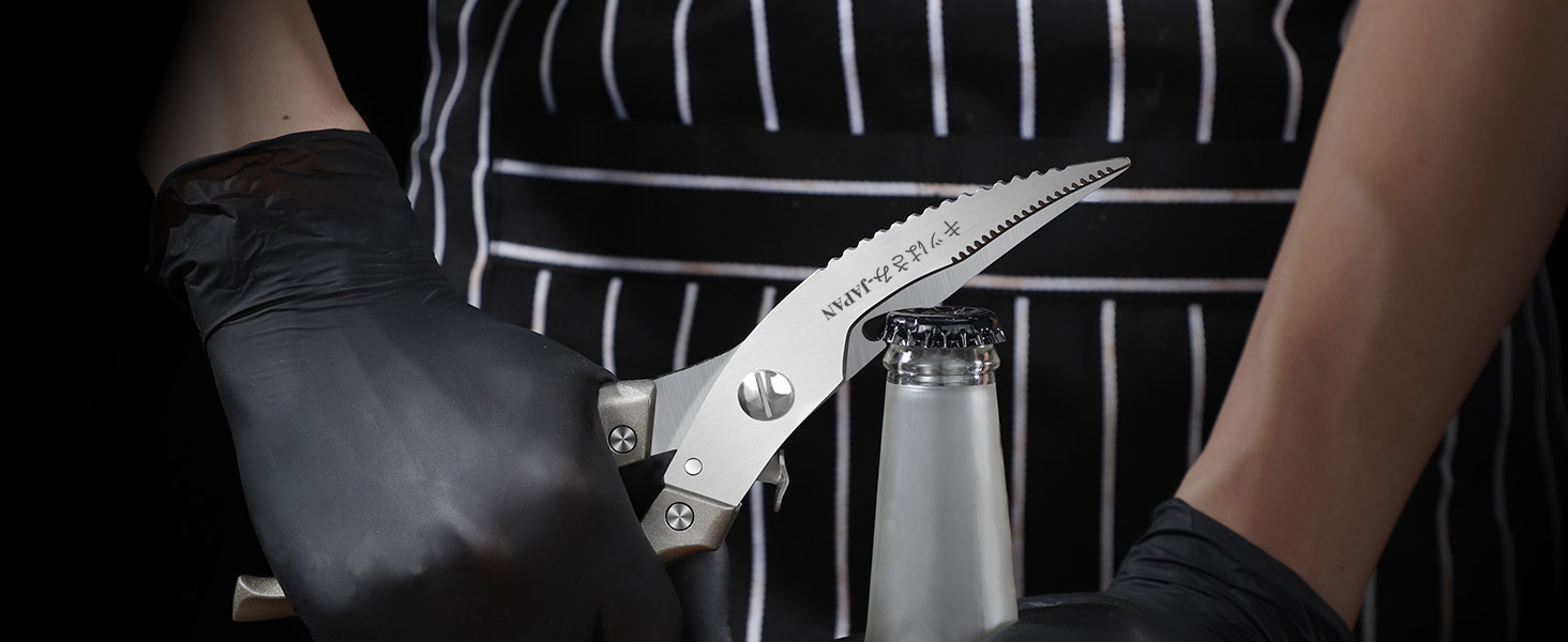 Huusk Kitchen Scissors Set, Poultry Shears Heavy Duty with Spring Loaded, Kitchen Meat Scissors All Purpose for Food, Chicken, Fish