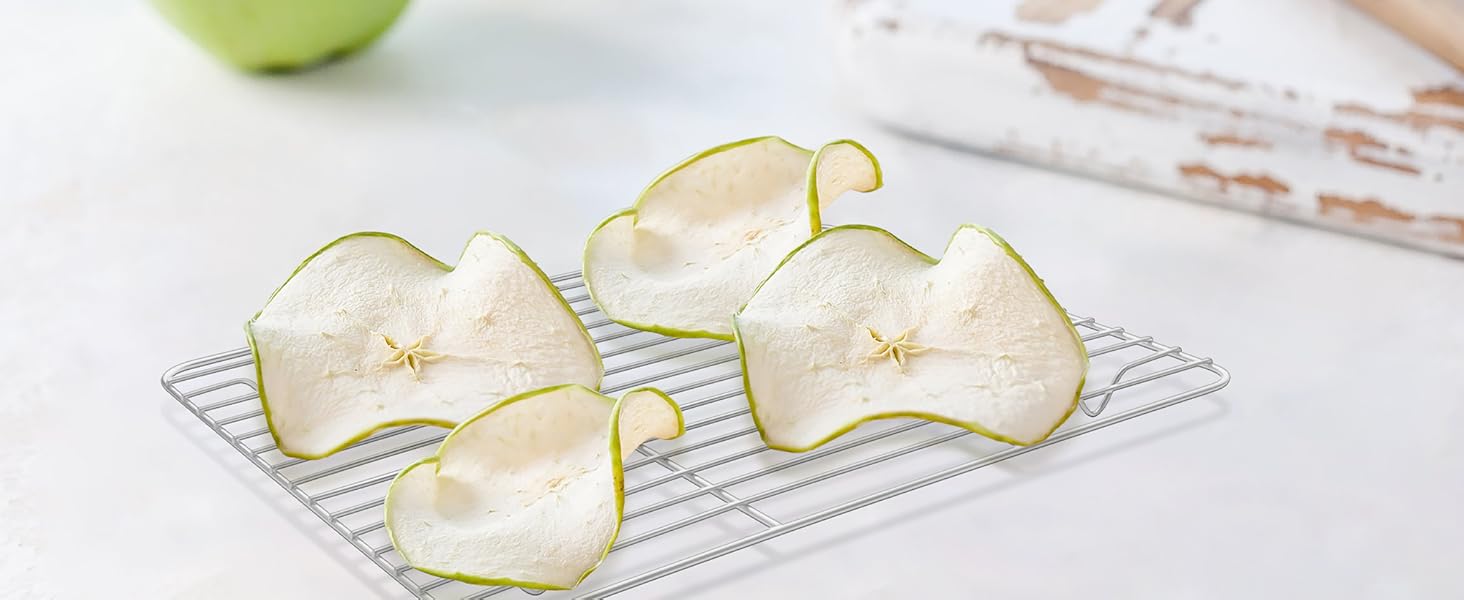 2 Pack Cooling Rack for Baking, Homikit 8.7 * 6.3 Inch Small Stainless Steel Metal Roasting Grilling Cooking Racks, Fits Small Toaster Oven, Dishwasher Safe, Heavy duty & Rust Resistant