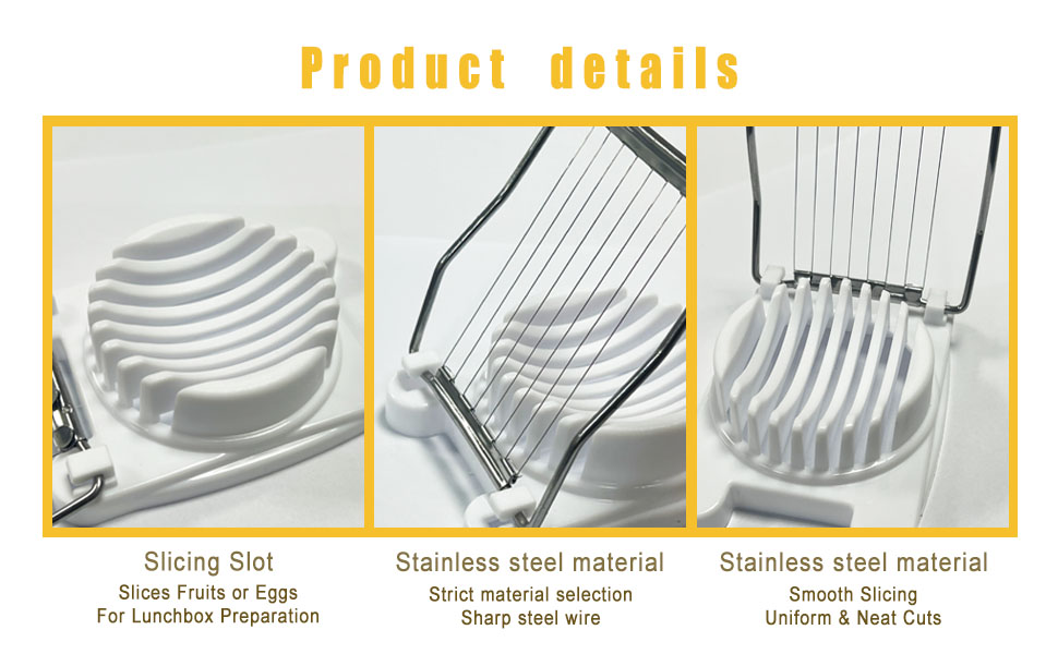 Egg Slicer for Hard Boiled Eggs,Hard Boiled Eggs with Stainless Steel Wire Soft Food Cutting Tool