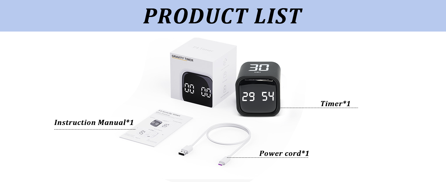 Rotating Pomodoro Timer 5,10,30, 60 Minutes Preset,Desk Productivity Flip Timer, Visual Cube Countdown Stopwatch,Custom Modes/Vibration/High/Low Volume,ADHD Timers, for Study, Work, School, Kitchen