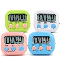 Large LCD Display Kitchen Timer -Magnetic Digital Timers,Loud Alarm,Memory and Fast Forward Function,Cooking Timers for Kitchen,Gym, Meeting, Classroom,Study,Work,Outdoor Activities(Black)