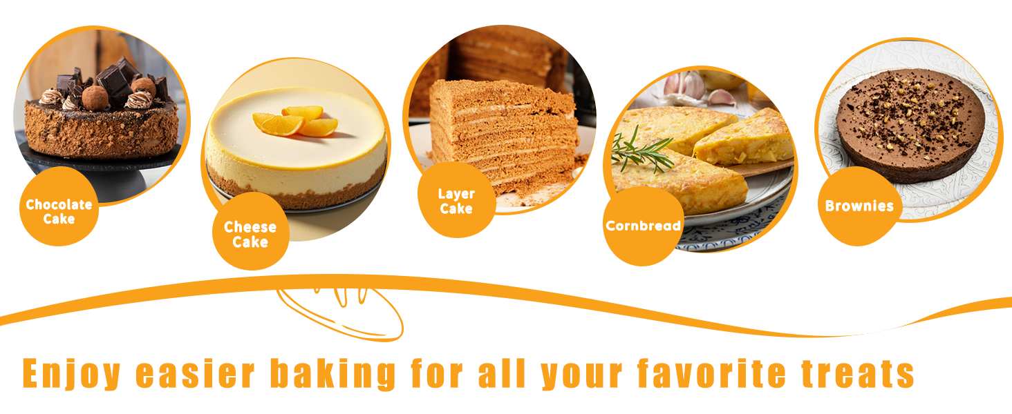 8 Inch Cake Pan Set of 3, Nonstick Round Cake Pans with 110 PCS Parchment Paper, Non-Toxic Carbon Steel Cake Baking Pans, Dishwasher Safe