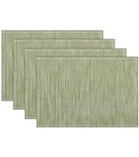 Niviy Placemats, Placemats Set of 4, 12x18 Inch Washable Place Mats Easy to Clean Heat Resistant Table Mats Wipeable Placemat for Holiday Party Kitchen Dining Table Decoration, Blue