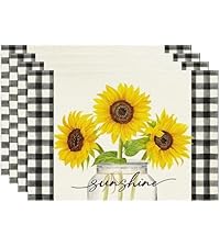 Niviy Placemats, Placemats Set of 4, 12x18 Inch Washable Place Mats Easy to Clean Heat Resistant Table Mats Wipeable Placemat for Holiday Party Kitchen Dining Table Decoration, Blue