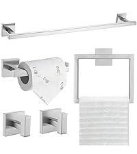 TQKAG 5-Pieces Brushed Nickel Bathroom Hardware Accessories Set 23.6